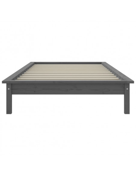 Giroletto Grigio 75x190 cm Small Single Legno Massello di Pino