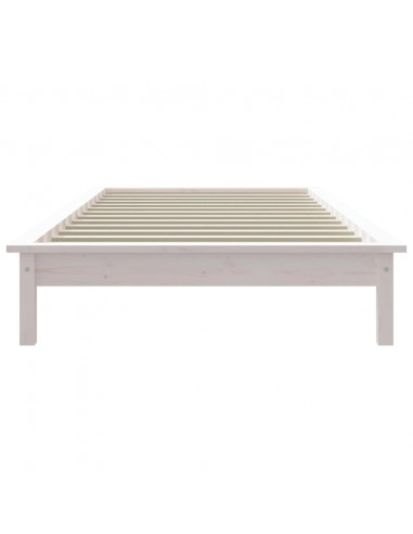 Giroletto Bianco 90x190 cm Single in Legno Massello di Pino