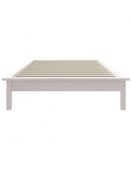 Giroletto Bianco 90x190 cm Single in Legno Massello di Pino