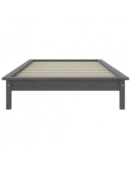 Giroletto Grigio 90x190 cm Single in Legno Massello di Pino
