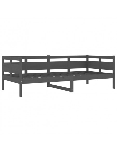 Dormeuse Grigia in Legno Massello di Pino 90x200 cm
