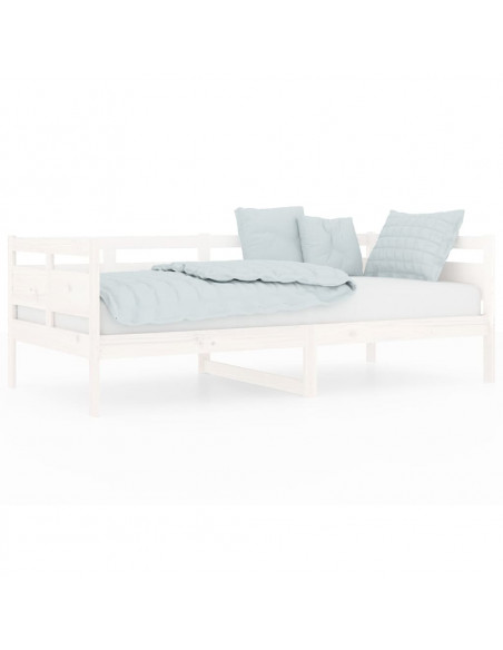 Dormeuse Bianca in Legno Massello di Pino 90x190 cm
