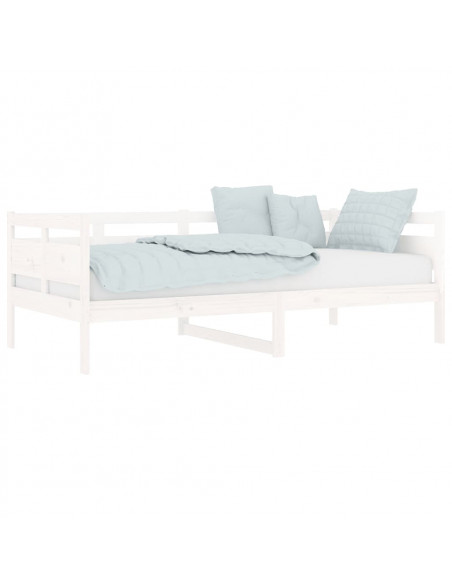 Dormeuse Bianca in Legno Massello di Pino 90x190 cm