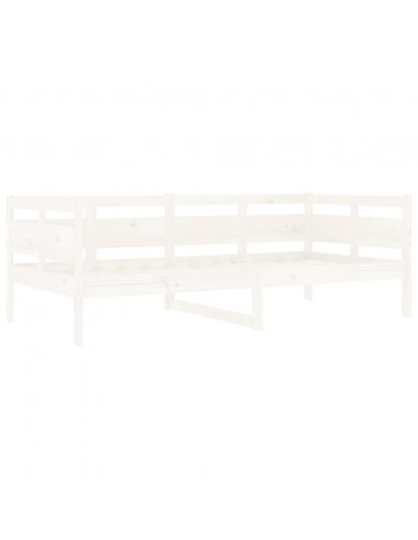 Dormeuse Bianca in Legno Massello di Pino 90x190 cm