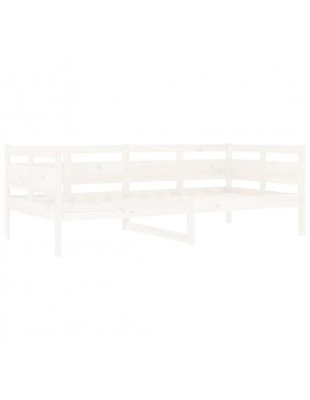 Dormeuse Bianca in Legno Massello di Pino 90x190 cm