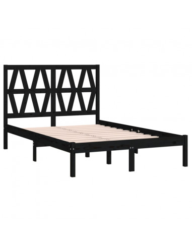Giroletto Nero in Legno Massello di Pino 140x190 cm