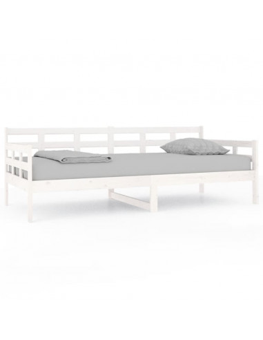Dormeuse Bianca in Legno Massello di Pino 90x200 cm