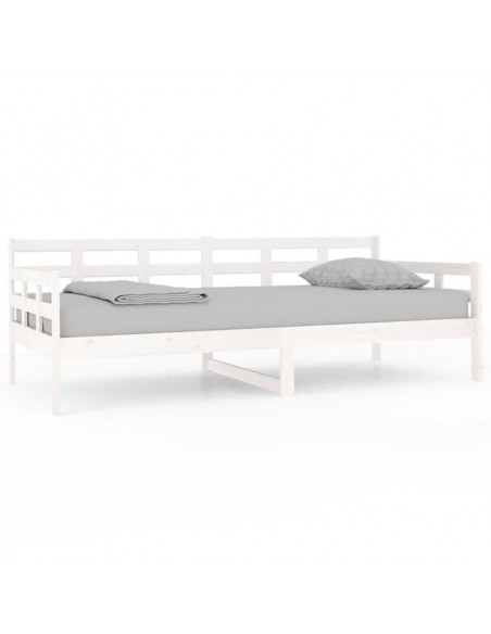 Dormeuse Bianca in Legno Massello di Pino 90x200 cm
