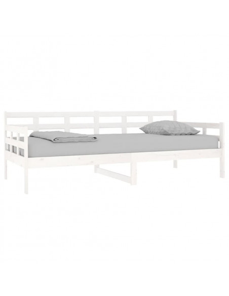 Dormeuse Bianca in Legno Massello di Pino 90x200 cm