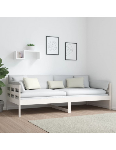 Dormeuse Bianca in Legno Massello di Pino 90x200 cm