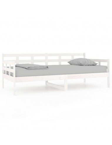Dormeuse Bianca in Legno Massello di Pino 90x190 cm