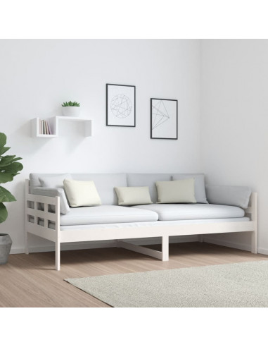 Dormeuse Bianca in Legno Massello di Pino 90x190 cm