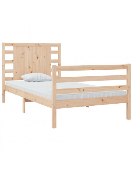 Giroletto in Legno Massello Grigio 75x190 cm Small Single Giroletto in Legno Massello Grigio 75x190 cm Small Single