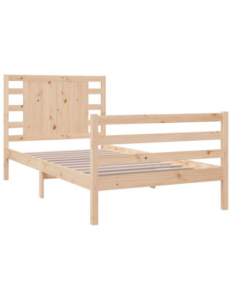 Giroletto in Legno Massello Grigio 75x190 cm Small Single Giroletto in Legno Massello Grigio 75x190 cm Small Single