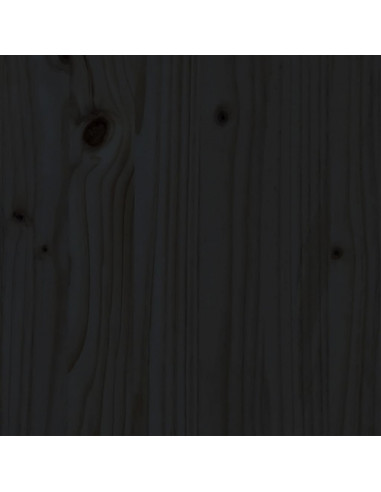 Giroletto Nero in Legno Massello di Pino 200x200 cm