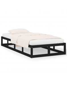 Giroletto Nero 75x190 cm Small Single in Legno Massello 2