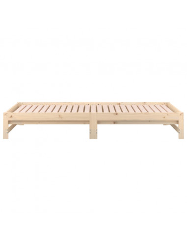 Dormeuse Estraibile 2x(90x190) cm Legno Massello di Pino