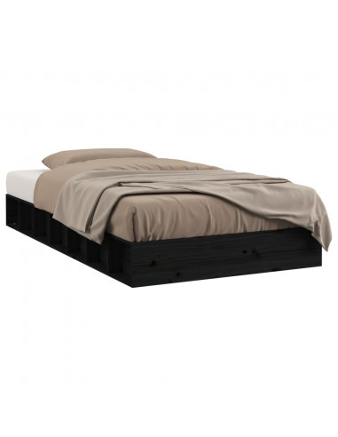 Giroletto Nero 75x190 cm Small Single in Legno Massello