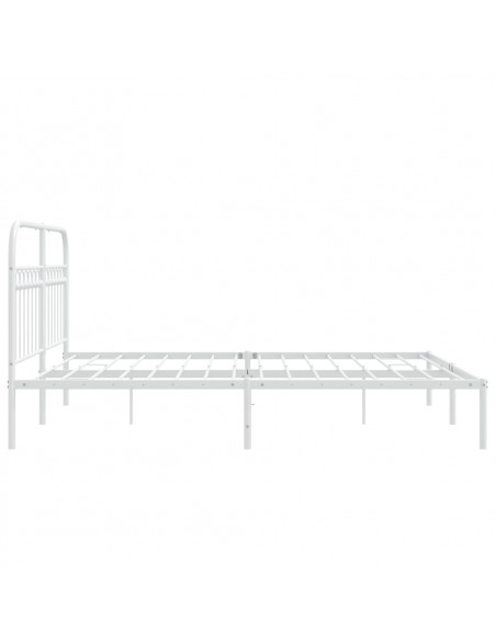 Giroletto con Testiera Metallo Bianco 150x200 cm
