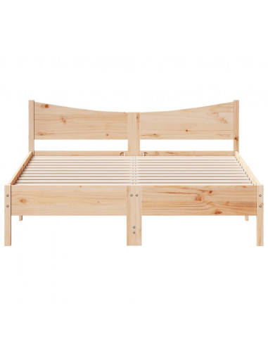 Giroletto con Testiera 160x200 cm in Legno Massello di Pino