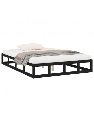 Giroletto Nero 200x200 cm in Legno Massello di Pino