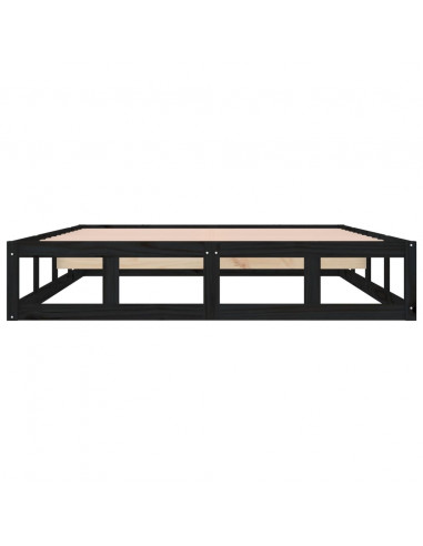 Giroletto Nero 200x200 cm in Legno Massello di Pino