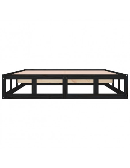 Giroletto Nero 200x200 cm in Legno Massello di Pino