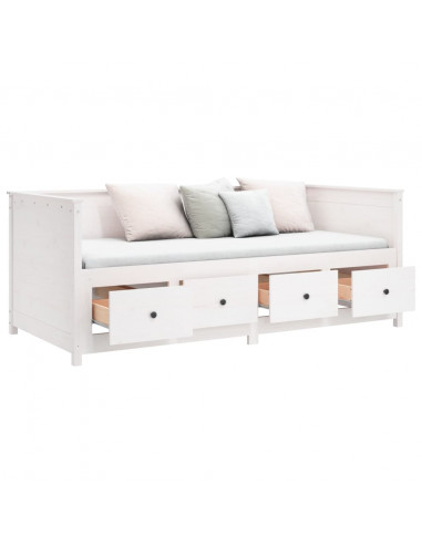 Dormeuse Bianca 80x200 cm in Legno Massello di Pino