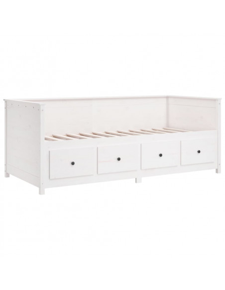 Dormeuse Bianca 80x200 cm in Legno Massello di Pino