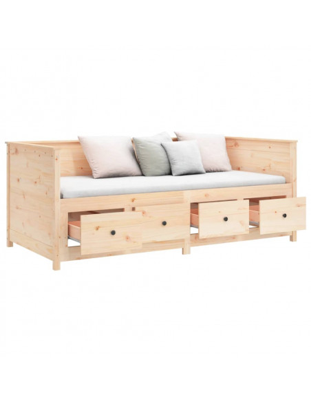 Dormeuse senza Materasso 90x190 cm in Legno Massello di Pino