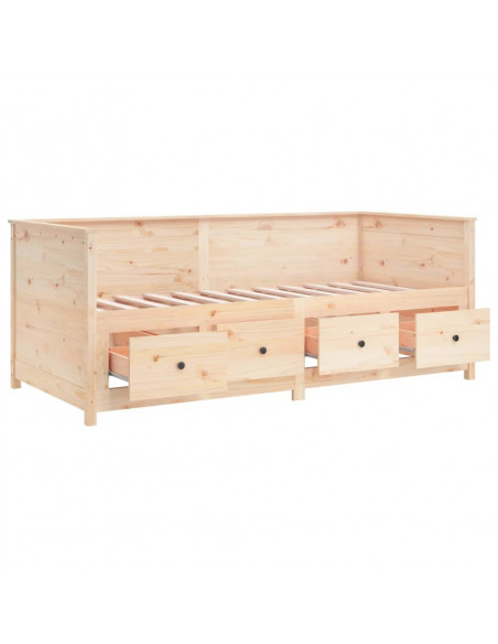 Dormeuse senza Materasso 90x190 cm in Legno Massello di Pino