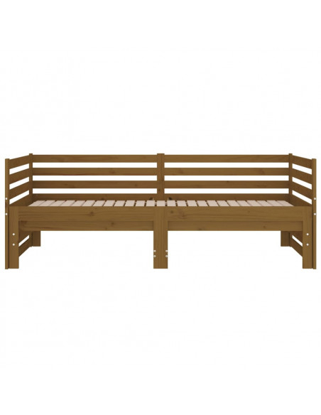 Dormeuse Estraibile Miele 2x(90x190) cm Legno Massello di Pino