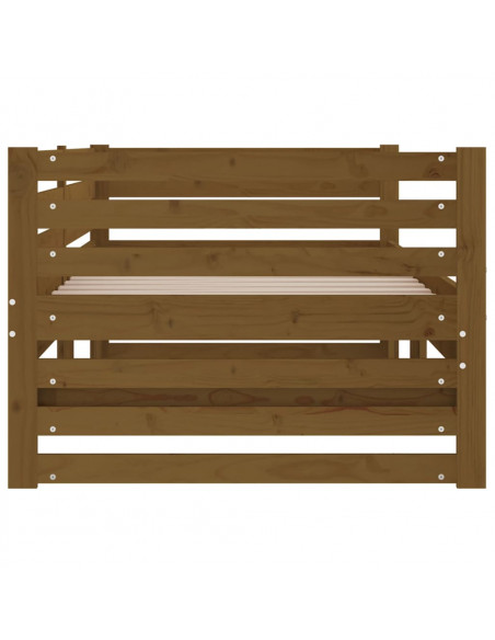 Dormeuse Estraibile Miele 2x(90x190) cm Legno Massello di Pino
