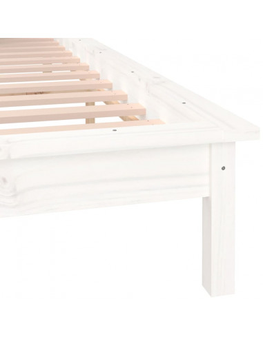 Giroletto con LED Bianco 120x200 cm in Legno Massello