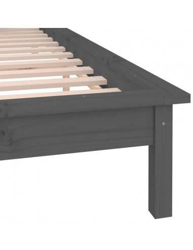 Giroletto con LED Grigio 120x200 cm in Legno Massello