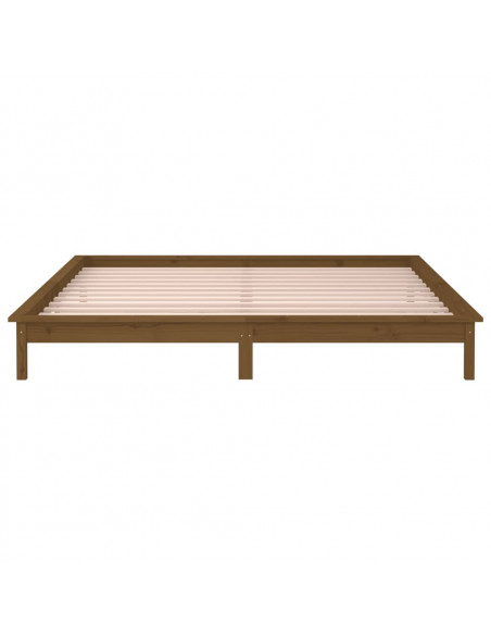 Giroletto con LED Miele 160x200 cm in Legno Massello