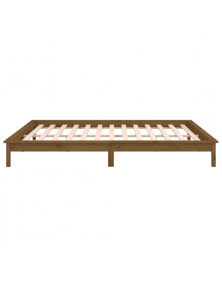 Giroletto con LED Miele 160x200 cm in Legno Massello