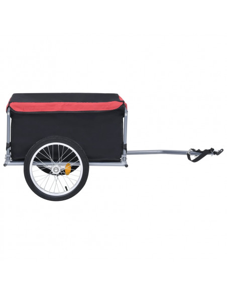Rimorchio da Bici Nero e Rosso 65 kg