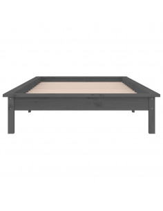 Giroletto LED Grigio 75x190 cm Small Single Legno Massello 2