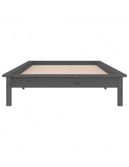 Giroletto LED Grigio 75x190 cm Small Single Legno Massello