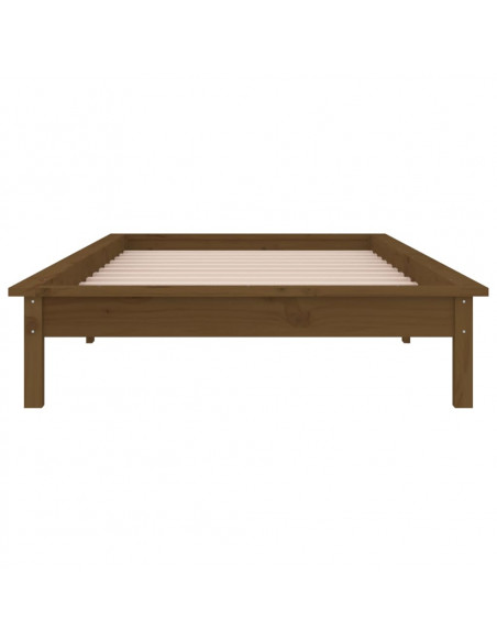 Giroletto con LED Miele 90x190 cm Single in Legno Massello