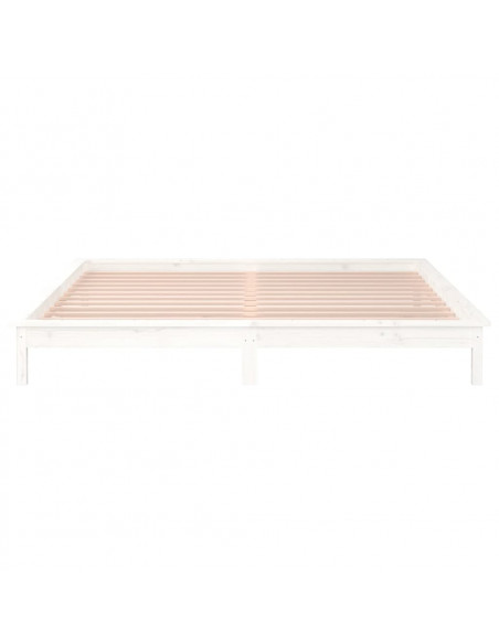 Giroletto LED Bianco 135x190 cm Double in Legno Massello
