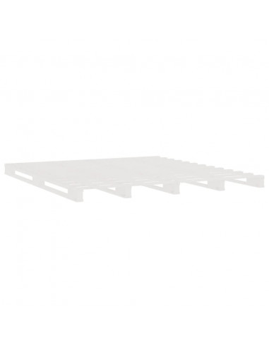 Letto a Pallet Bianco 120x200 cm in Legno Massello di Pino