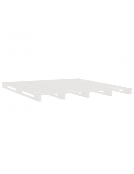 Letto a Pallet Bianco 120x200 cm in Legno Massello di Pino