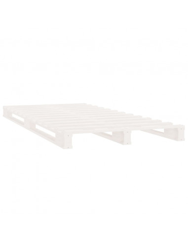 Letto a Pallet Bianco 75x190 cm Small Single Legno di Pino