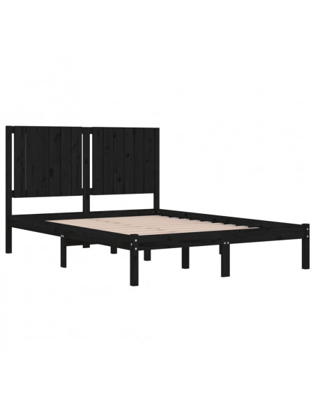 Giroletto Nero in Legno Massello di Pino 140x190 cm