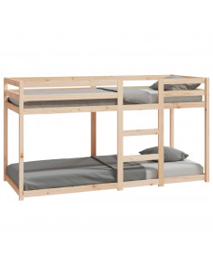 Letto a Castello 80x200 cm in Legno Massello di Pino 2