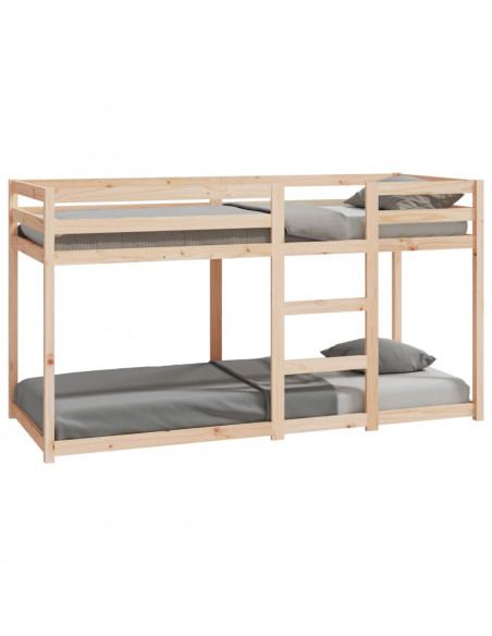 Letto a Castello 80x200 cm in Legno Massello di Pino