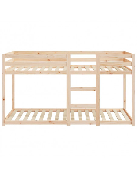 Letto a Castello 80x200 cm in Legno Massello di Pino