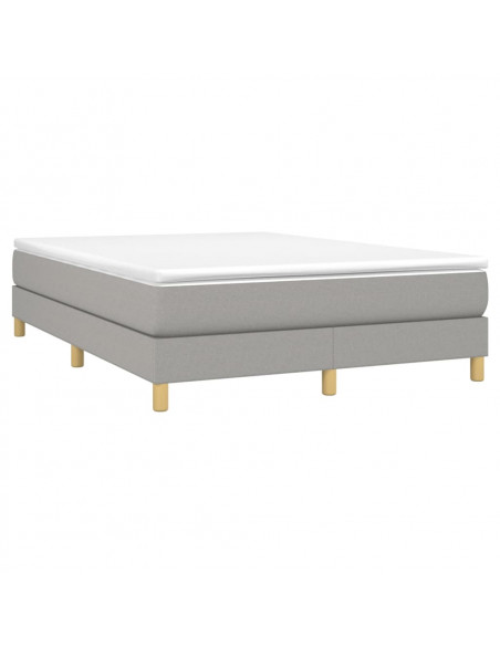 Giroletto a Molle Grigio Chiaro 140x190 cm in Tessuto